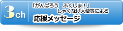 3チャンネル： 「がんばろう　ふくしま！」しゃくなげ大使等による応援メッセージ 