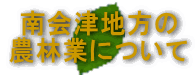 南会津地方の農林業について