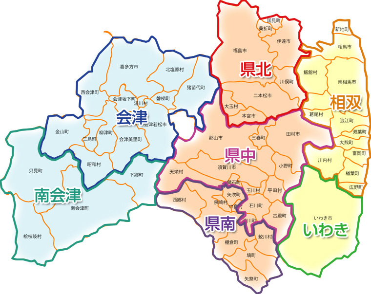 福島県の地図