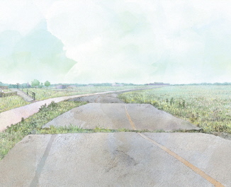 지진해일 등에 의한 도로포장 파손 1