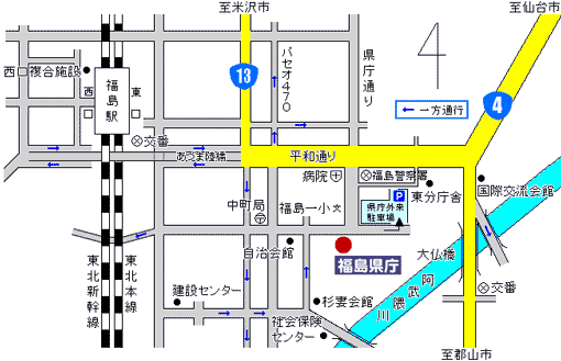 県庁周辺のマップ画像