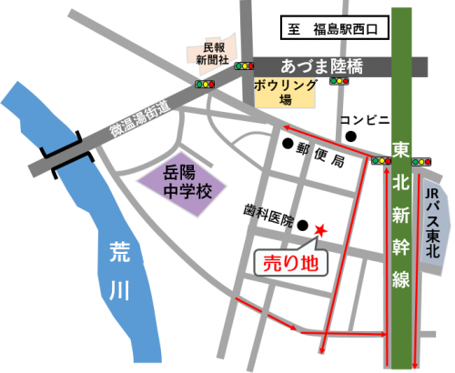 旧警察職員矢剣町公舎敷地の案内図です