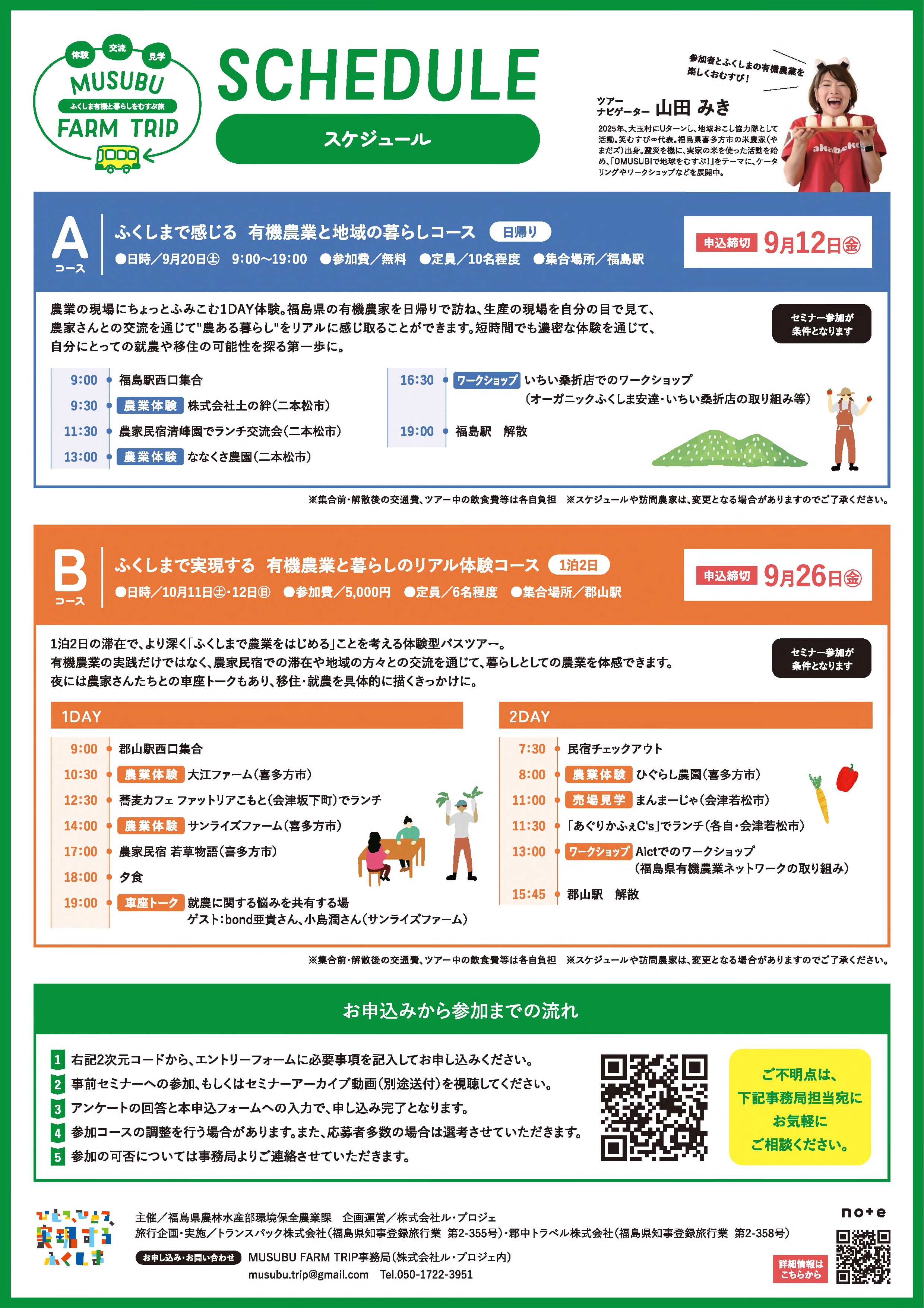 Musubu Farm Tripチラシ（裏）