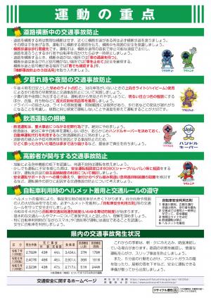 年末年始の交通事故防止県民総ぐるみ運動裏面