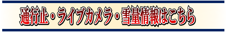 通行止　ライブカメラ　雪量情報