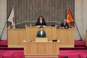 一般質問（大橋沙織議員）の写真