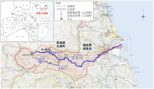 宇多川水系流域図
