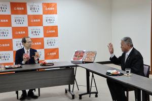 ＪＡふくしま未来及びＪＡ東西しらかわによるいちごの贈呈並びにＪＡふくしま未来によるあんぽ柿の贈呈写真２