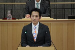 一般質問（猪俣明伸議員）の写真