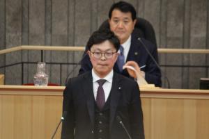 一般質問（金澤拓哉議員）の写真