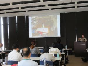 1時間目「語り部の役割」　講師：ふくしま語り部ネットワーク会議　青木　淑子会長（NPO法人富岡町3・11を語る会　代表）