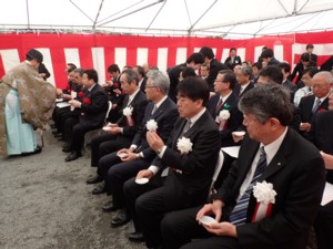 安全祈願祭への参列者の方々