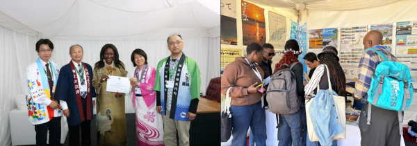 登録証授与・会場外でのPRの様子