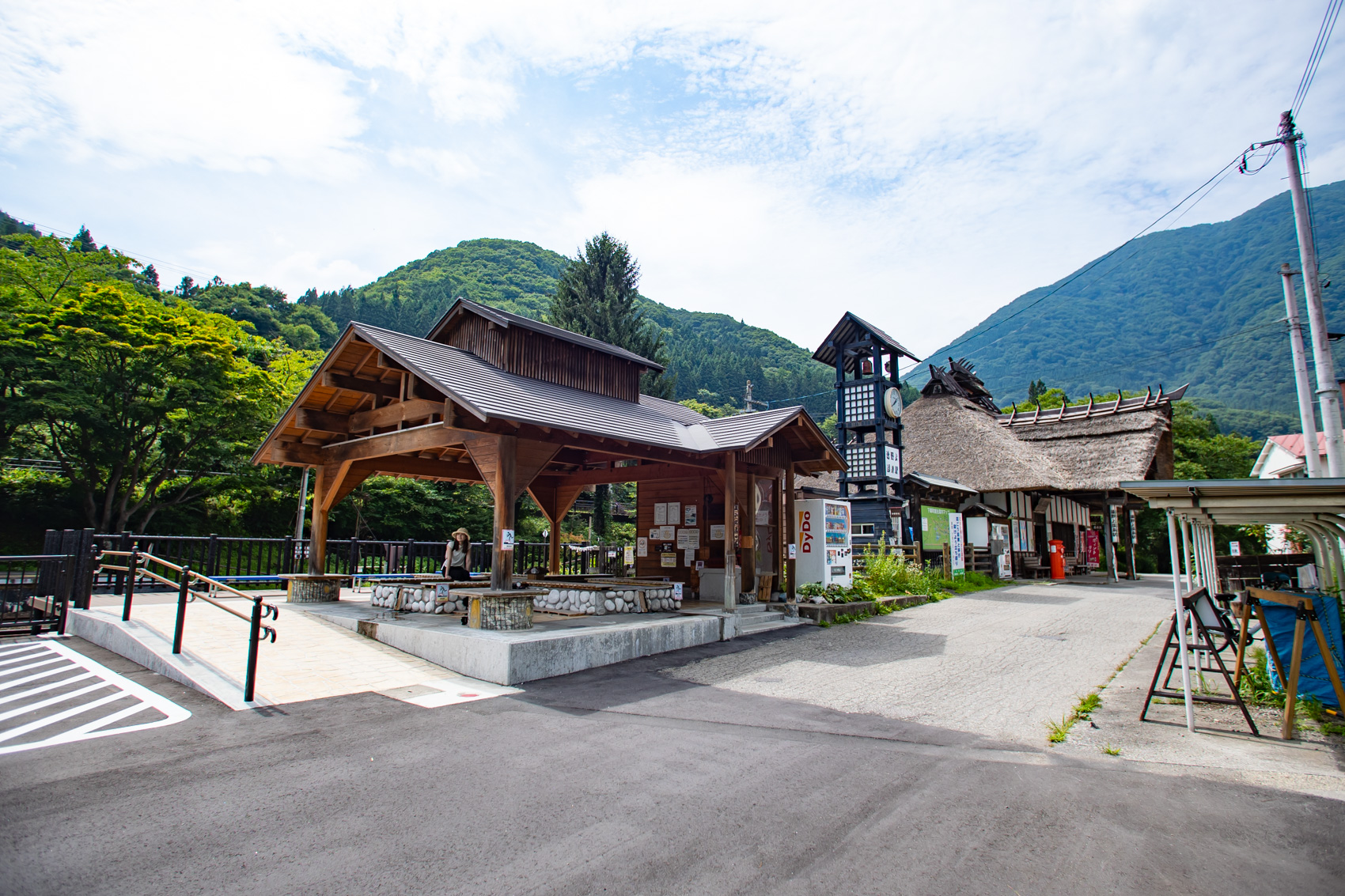 湯野上温泉駅 足湯